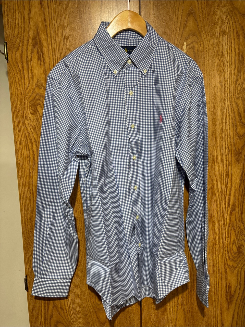 Ralph Lauren Blue Gingham Button-Down Shirt